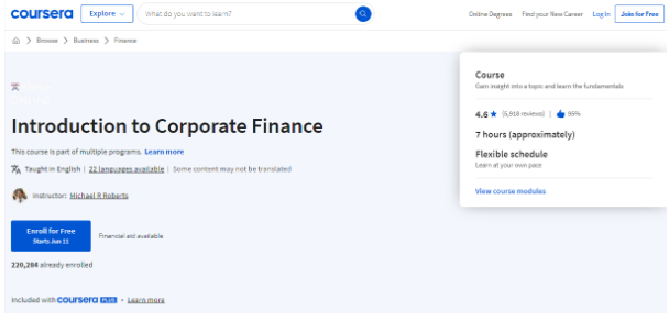 Introduction to Corporate Finance