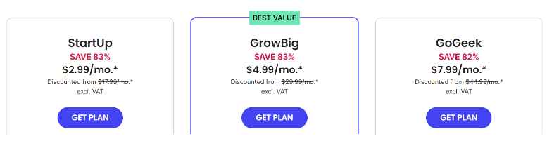 SiteGround’s Web Hosting Plans