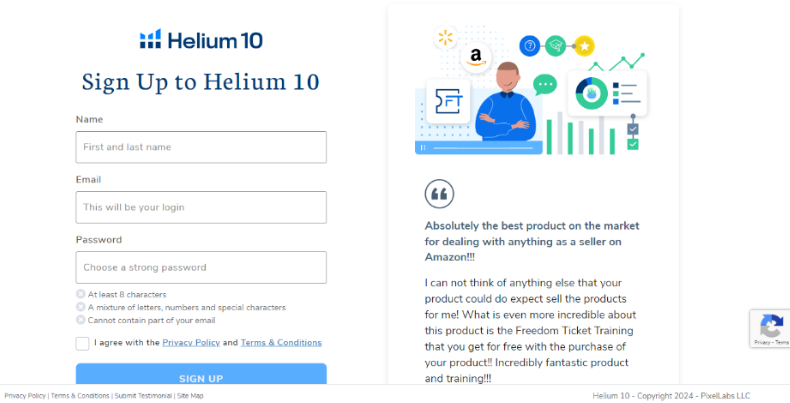 Sign Up For Helium 10