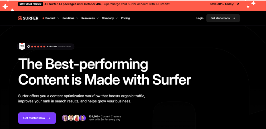 Visit Surfer SEO Official Website