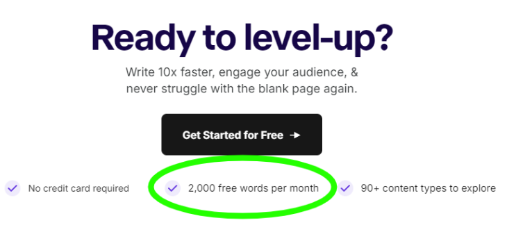 2,000 Words per Month